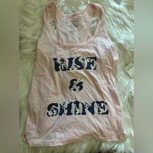 Rise & Shine pink & waves top tags new pjs